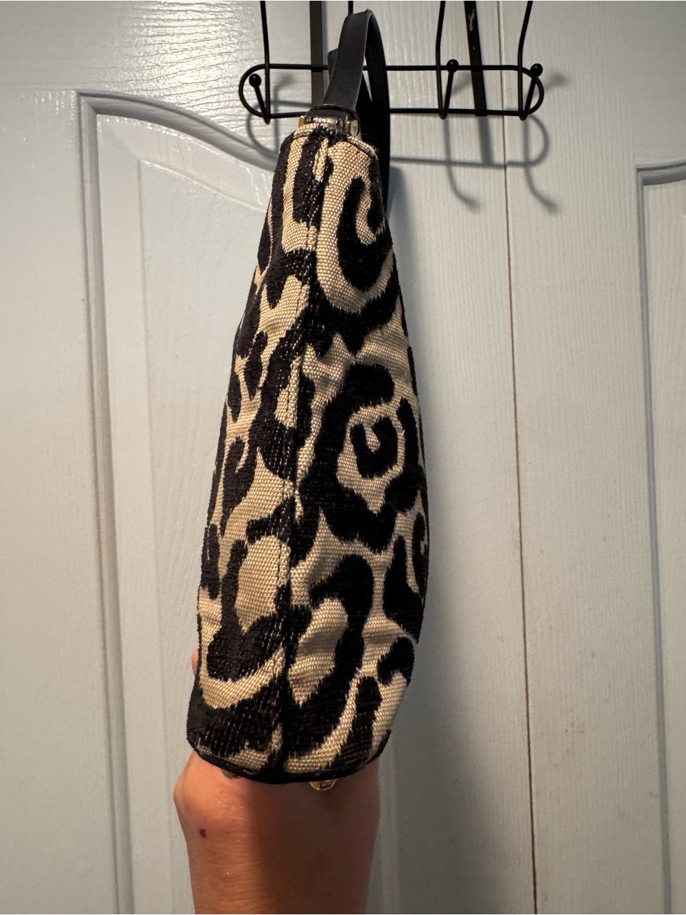 Vintage kate spade Leopard Jacard Shoulder Bag Made in Italy - Picture 6 of 12